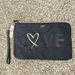 Victoria's Secret Black Sequin Wristlet